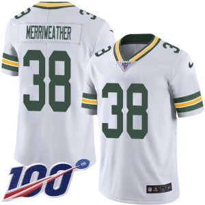 Fantastic Awesome Packers #38 Ellis Merriweather White Men's Stitched NFL 100th Season Vapor Untouchable Limited Jersey