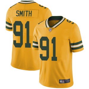 Fantastic Elegant Graceful Packers #91 Preston Smith Yellow Men's Stitched NFL Limited Rush Jersey