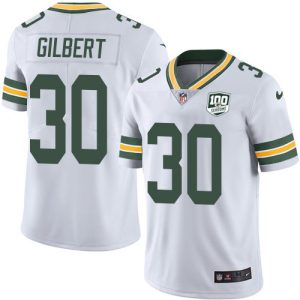 Fantastic Packers #30 Zyon Gilbert White Youth 100th Season Stitched NFL Vapor Untouchable Limited Jersey