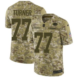 Fantastic Packers #77 Billy Turner Camo Men's Stitched NFL Limited 2018 Salute To Service Jersey
