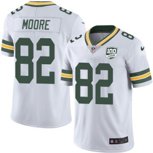 Fantastic Packers #82 J'Mon Moore White Youth 100th Season Stitched NFL Vapor Untouchable Limited Jersey
