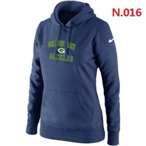 Fantastic Women's Green Bay Packers Heart & Soul Pullover Hoodie Dark Blue