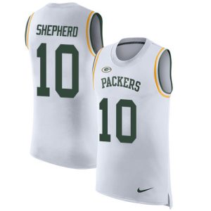 Gorgeous Comfortable Charming Packers #10 Darrius Shepherd White Men's Stitched NFL Limited Rush Tank Top Jersey