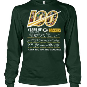 Gorgeous Green Bay Packers 100 Seasons Memories Long Sleeve T Shirt Green