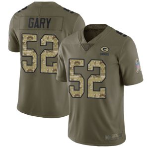 Gorgeous Packers #52 Rashan Gary Olive/Camo Men's Stitched NFL Limited 2017 Salute To Service Jersey