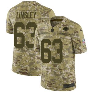 Gorgeous Packers #63 Corey Linsley Camo Men's Stitched NFL Limited 2018 Salute To Service Jersey