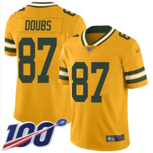 Gorgeous Packers #87 Romeo Doubs Gold Men's Stitched NFL Limited Inverted Legend 100th Season Jersey
