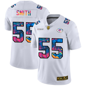 Gorgeous Spectacular Unique Green Bay Packers #55 Za'Darius Smith Men's White Multi Color 2020 NFL Crucial Catch Limited NFL Jersey