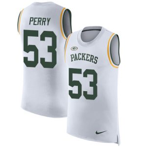 Gorgeous Terrific Cool Packers #53 Nick Perry White Men's Stitched NFL Limited Rush Tank Top Jersey