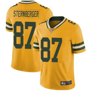 Graceful Magnificent Packers #87 Jace Sternberger Yellow Men's Stitched NFL Limited Rush Jersey