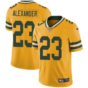 Graceful Spectacular Packers #23 Jaire Alexander Yellow Youth Stitched NFL Limited Rush Jersey