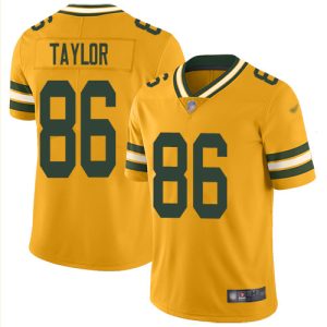 Graceful Stunning Packers #86 Malik Taylor Gold Men's Stitched NFL Limited Inverted Legend Jersey