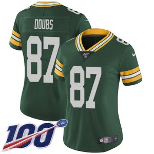 Graceful Superb Stunning Packers #87 Romeo Doubs Green Team Color Women's Stitched NFL 100th Season Vapor Untouchable Limited Jersey