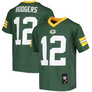 Handy Aaron Rodgers Green Bay Packers Youth Replica Player Jersey Green