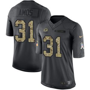 Handy Cool Packers #31 Adrian Amos Black Men's Stitched NFL Limited 2016 Salute To Service Jersey