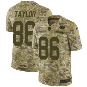 Handy Cool Packers #86 Malik Taylor Camo Men's Stitched NFL Limited 2018 Salute To Service Jersey