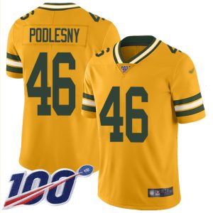 Handy Delightful Magnificent Packers #46 Jack Podlesny Gold Youth Stitched NFL Limited Inverted Legend 100th Season Jersey