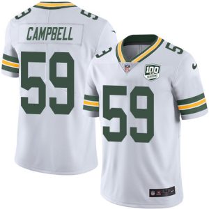 Handy Fantastic Packers #59 De'Vondre Campbell White Youth 100th Season Stitched NFL Vapor Untouchable Limited Jersey