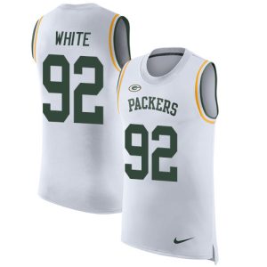 Handy Marvelous Packers #92 Reggie White White Men's Stitched NFL Limited Rush Tank Top Jersey