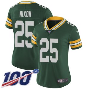 Handy Outstanding Superb Packers #25 Keisean Nixon Green Team Color Women's Stitched NFL 100th Season Vapor Untouchable Limited Jersey