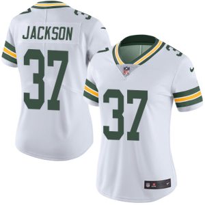Handy Packers #37 Josh Jackson White Women's Stitched NFL Vapor Untouchable Limited Jersey