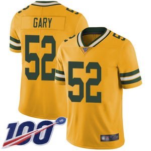 Handy Packers #52 Rashan Gary Yellow Men's Stitched NFL Limited Rush 100th Season Jersey