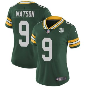 Impressive Fantastic Packers #9 Christian Watson Green Team Color Women's 100th Season Stitched NFL Vapor Untouchable Limited Jersey