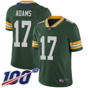 Impressive Packers #17 Davante Adams Green Team Color Men's Stitched NFL 100th Season Vapor Limited Jersey
