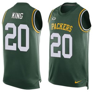 Impressive Packers #20 Kevin King Green Team Color Men's Stitched NFL Limited Tank Top Jersey