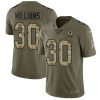 Impressive Packers #30 Jamaal Williams Olive/Camo Youth Stitched NFL Limited 2017 Salute to Service Jersey