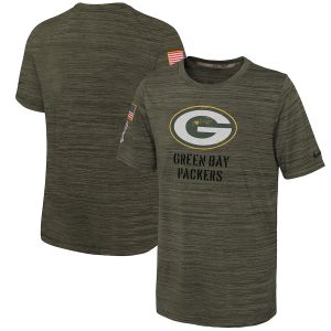 Impressive Practical Classy Green Bay Packers Youth 2022 Salute To Service Velocity T Shirt Olive