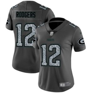 Impressive Spectacular Packers #12 Aaron Rodgers Gray Static Women's Stitched NFL Vapor Untouchable Limited Jersey