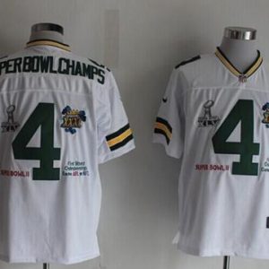 Impressive Trendy Packers #4 Superbowlchamps White Men's Stitched NFL Limited Jersey