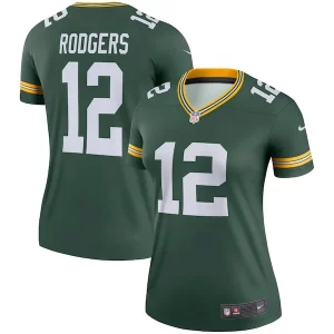 Incredible Aaron Rodgers Green Bay Packers Nike Women's Legend Jersey Green