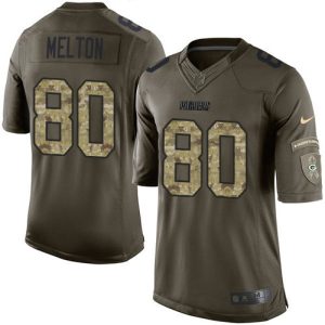 Incredible Awesome Packers #80 Bo Melton Green Youth Stitched NFL Limited 2015 Salute to Service Jersey