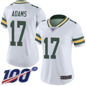 Incredible Delightful Magnificent Packers #17 Davante Adams White Women's Stitched NFL 100th Season Vapor Limited Jersey