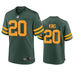 Incredible Magnificent Green Bay Packers #20 Kevin King Men's Alternate Game Player NFL Jersey Green