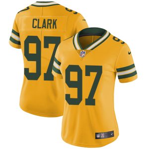 Incredible Modern Packers #97 Kenny Clark Yellow Women's Stitched NFL Limited Rush Jersey