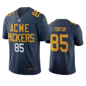 Incredible Packers #85 Robert Tonyan Navy Blue Navy Vapor Limited City Edition NFL Jersey