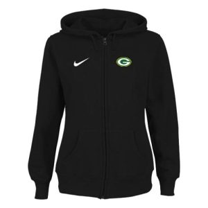 Incredible Unique Exciting Green Bay Packers Ladies Tailgater Full Zip Hoodie Black