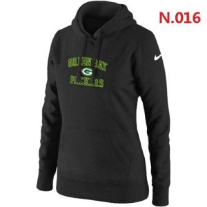 Luxurious Amazing Comfortable Women's Green Bay Packers Heart & Soul Pullover Hoodie Black