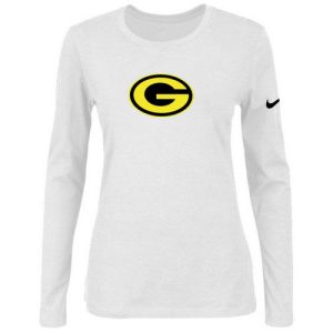 Luxurious Brilliant Women's Green Bay Packers Of The City Long Sleeve Tri Blend NFL T Shirt White 2