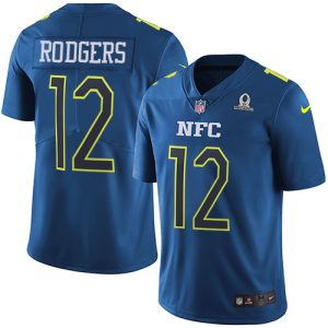 Luxurious Classy Beautiful Packers #12 Aaron Rodgers Navy Men's Stitched NFL Limited NFC 2017 Pro Bowl Jersey