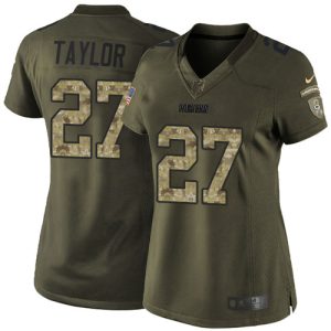Luxurious Classy Packers #27 Patrick Taylor Green Women's Stitched NFL Limited 2015 Salute to Service Jersey
