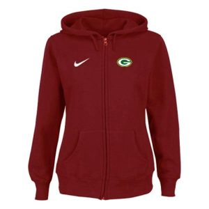 Luxurious Classy Trendy Green Bay Packers Ladies Tailgater Full Zip Hoodie Red