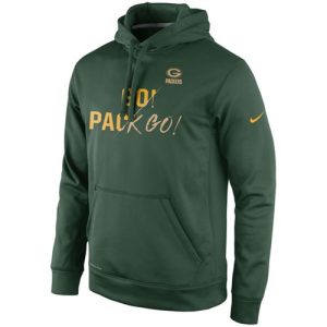 Luxurious Marvelous Modern Green Bay Packers Gold Collection KO Pullover Performance Hoodie Green