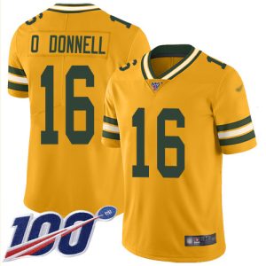 Luxurious Packers #16 Pat O'Donnell Gold Men's Stitched NFL Limited Inverted Legend 100th Season Jersey