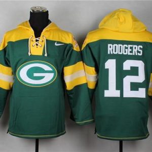 Luxurious Smart Delightful Packers #12 Aaron Rodgers Green Player Pullover NFL Hoodie