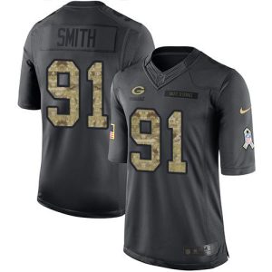 Luxurious Trendy Fantastic Packers #91 Preston Smith Black Men's Stitched NFL Limited 2016 Salute To Service Jersey