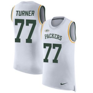 Luxurious Unique Packers #77 Billy Turner White Men's Stitched NFL Limited Rush Tank Top Jersey